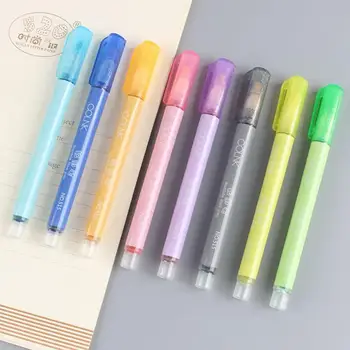 

8Pcs/Set Multicolor Double Line Pen Highlighter Fluorescent Marker Candy Color Student Hand Note Pen For School Stationeries