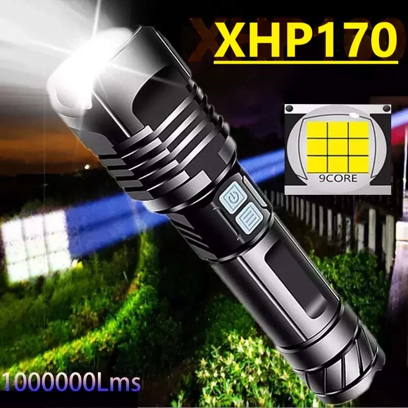1200 м XHP170 самая мощная светодиодная вспышка светильник 9-ти жильная Usb зум