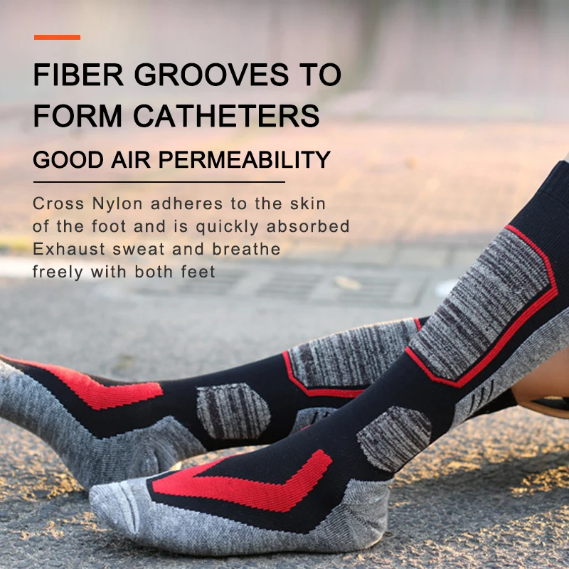 Ski Socks Winter Thermal Thicken Long Ski Sock Outdoor Sports Keep Warm Cycling Running Hiking Skiing Socks For Man