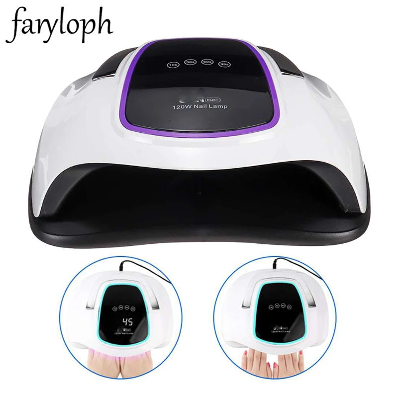 

120W 4Speed High Power Nail Dryer Fast Curings Gel Light Nail Lamp LED UV Lamps For All Kinds of Gel With Timer And Smart Sensor