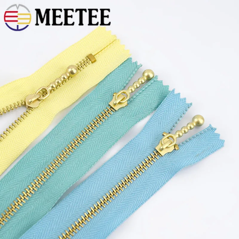 20 шт. Meetee 3 # золотой см застежка молния с закрытым металлическим замком для шитье