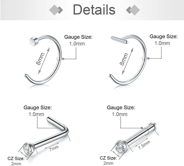 Nose Ring Backing Types | FreshTrends