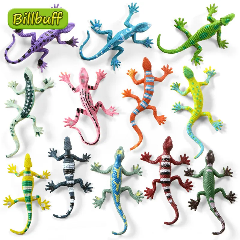 12pcs Simulation Reptile Animals Model Figures Plastic Lizard Action Sets Collection Educational Toy for Children Christmas gift