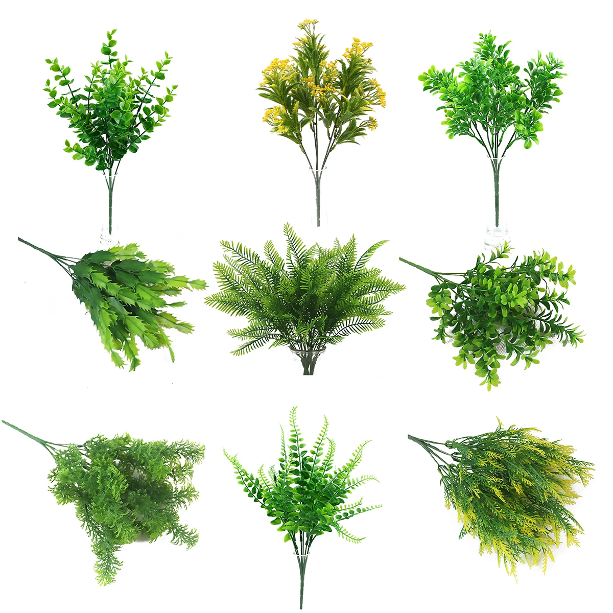 

7 Fork Water Grass Plastic Artificial Plants Simulation Boston Fern Green Plants Fake Leaves Craft Home Decoration Accessories
