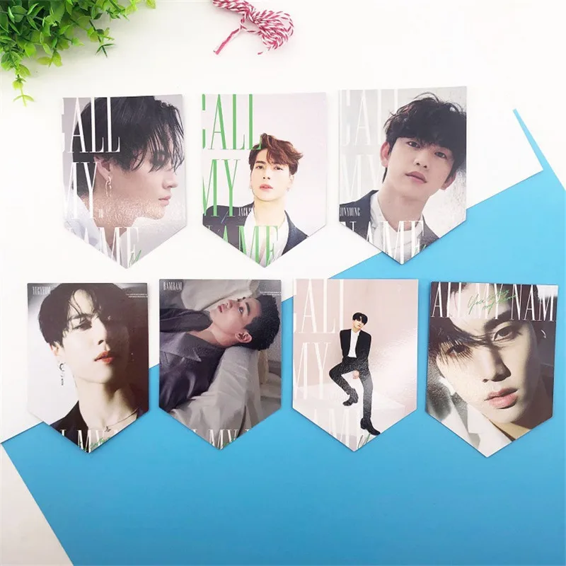 KPOP Bangtan Boys Got7 двухсторонний настенный баннер ЛОМО карта вызова мое имя карта душа Persona JUNG KOOK JIMIN JIN SUGA FH261 - Цвет: A