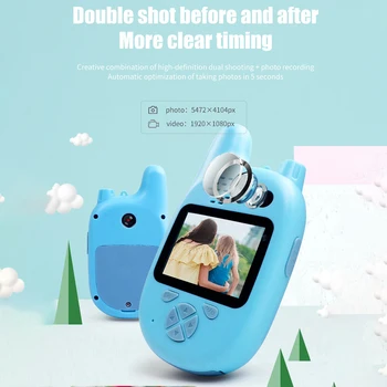 

Children Mini Camera Kids Educational Toys Digital Camera 1080P Video Camera for Baby Birthday Gift Walkie Talkie Camcor