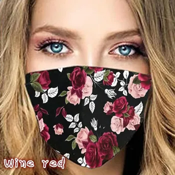 

Mascarilla Mouth Mask Flower Face Mask Washable Reuse Face Mask Floral Printing Mouth Mask Mouth Caps Washable Mascarillas