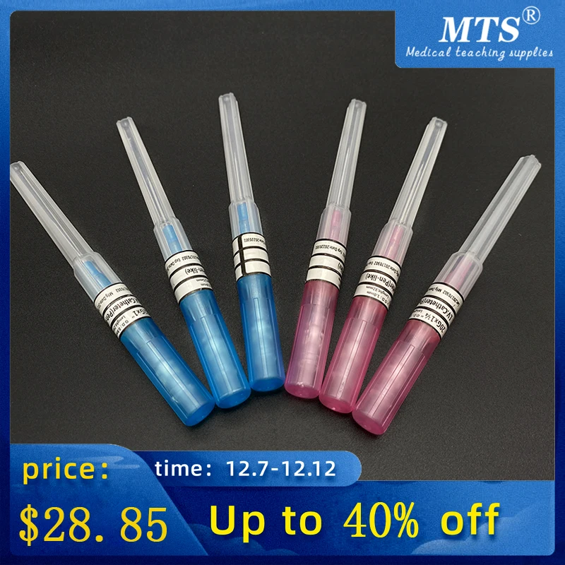 

MTC 50pcs Needles Disposable sterile lancets pen type Vacutainer Needle For Blood Venous blood needle fleam vent drain 20G,22G