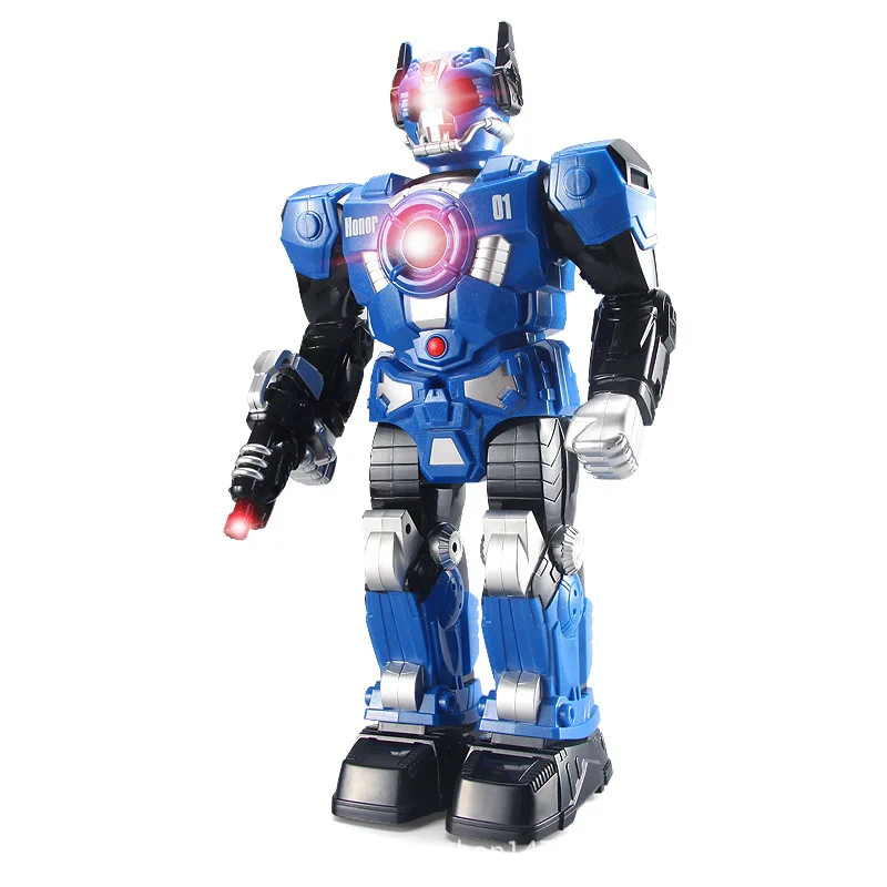 

Feng yuan Large Size Children Electric Robot Will Walk Light Included Light Sound Robot Models Boy Toy