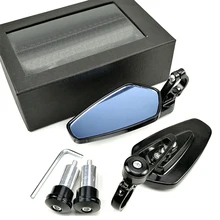 Rearview-Mirror Bike-Handlebar Motorbike 22mm-Bar Aluminum 2pcs End-Side 7/8-