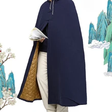 Унисекс из льна из мультфильма «Холодное сердце» лежал плащ для медитации будда молитва пальто кунг-фу костюм халат зимние теплые буддизм монах Шаолиня накидка красного и синего цвета