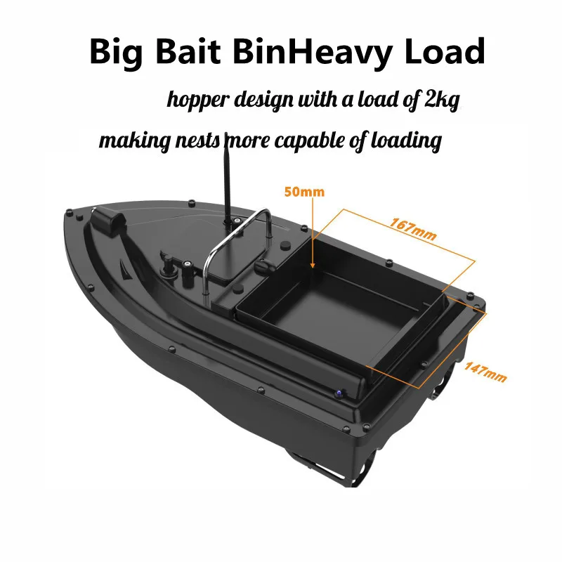 500M High-Speed Dual-Motor RC Bait Boat GPS Location Auto Return Fixed  Speed Cruise 2KG Heavy Load Night Light RC Fishing Boat