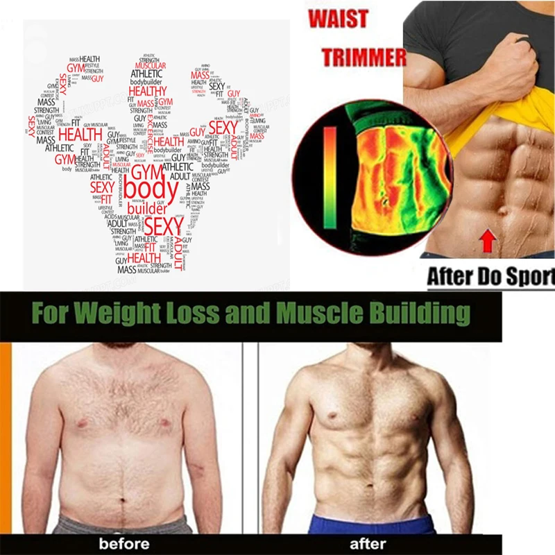 LANFEI Waist Trainer Belt for Men Sauna Slimming Body Shaper Modeling Strap Neoprene Workout Fitness Corset for Fat Burning