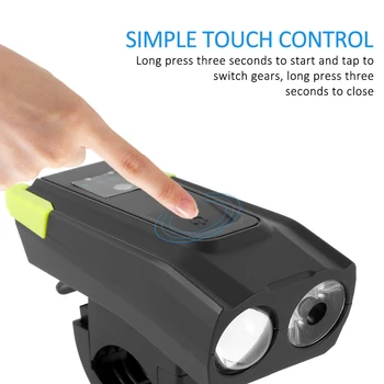 

4000mAh Smart Induction Bicycle Front Light Set 800 Lumen LED Head Light with Horn USB Rechargeable Bike Lamp Cycling FlashLight