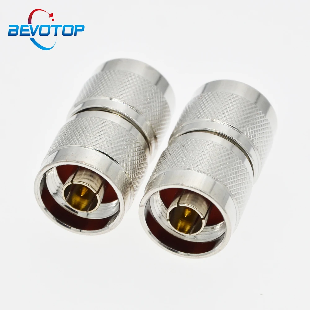 

BEVOTOP 1PCS N T Male Plug to N Male Plug Straight N Type Adapter RF Coaxial Connector Copper Nickel Plated Plug Jack