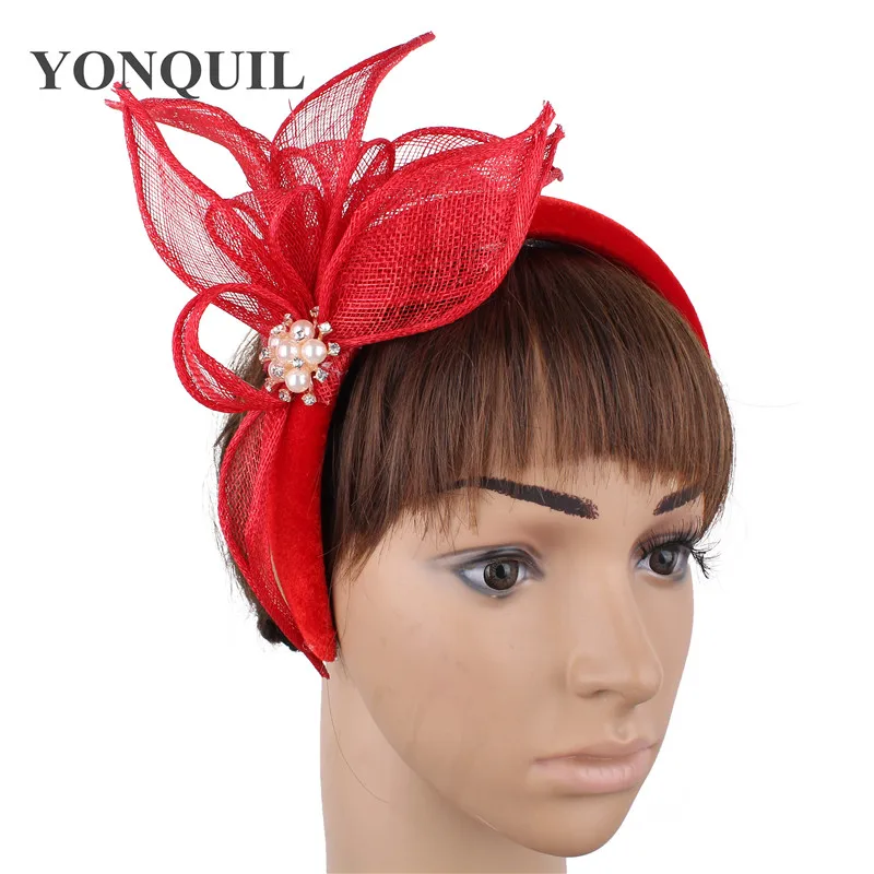 Женские Темно-синие аксессуары для волос шоу гонки millinery свадебные головные уборы для женщин Свадебная вечеринка очаровательные повязки элегантная Новая мода