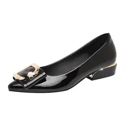 Women Fashion High Quality European Stylish Comfort Spring Slip on Square Heel Pumps for Party Office Shoes