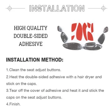 

Decorations Seat Button Cover Trim Decals For Mercedes AMG Bling Control