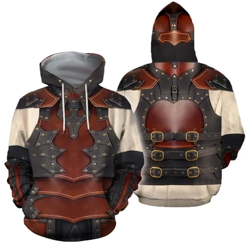Мужская толстовка с 3D принтом Viking Tattoo armor модная капюшоном в стиле Харадзюку