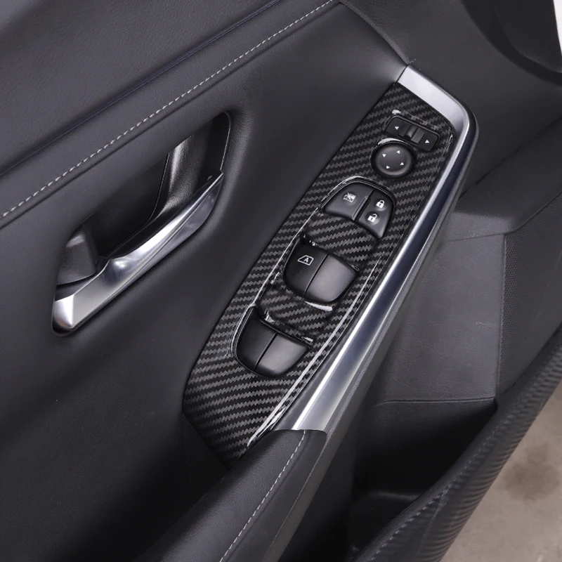 Для леворульных автомобилей! Для Nissan Sylphy карбоновый стиль переключатель окна Кнопка рамка украшение крышка отделка автомобиля Стайлинг