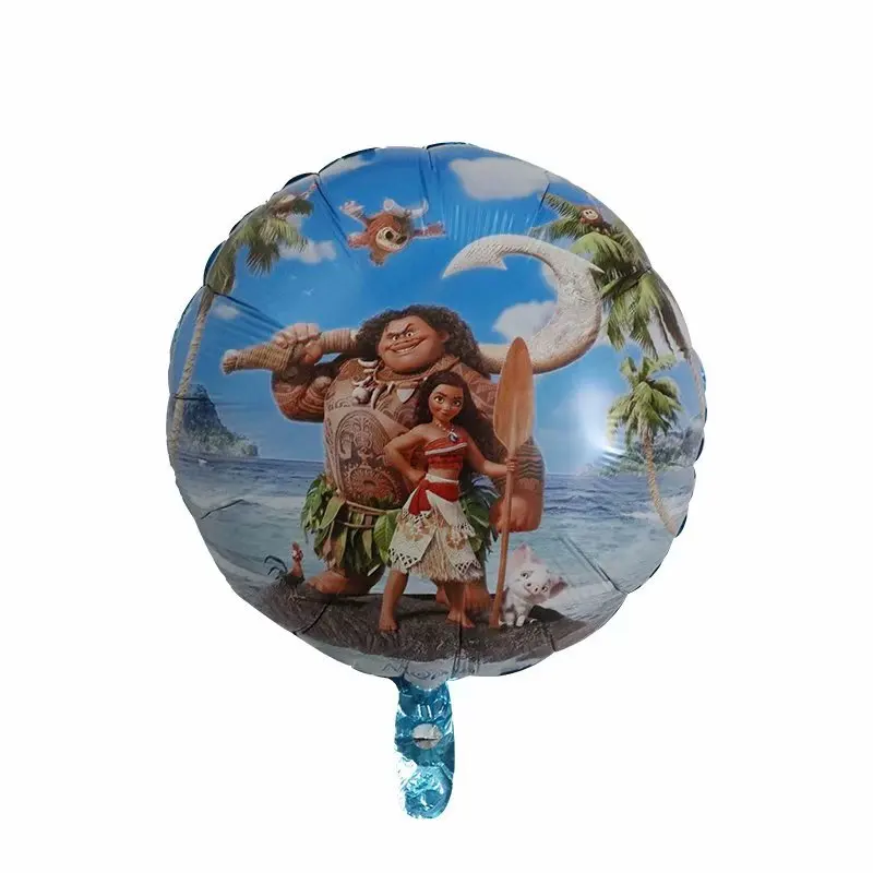 10 шт./лот 18 дюймов круглый воздушные шары Moana милой принцессы Алюминий Фольга воздушные шары День рождения украшения для вечеринок детские игрушки