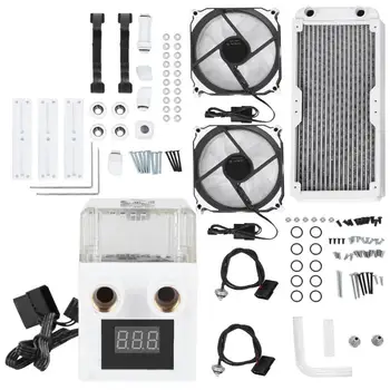 

DIY PC Water Cooling Kit Liquid Computer Cooling Set G1/4 Thread 200L/H Integrated Water Pump Computer Water Cooling System