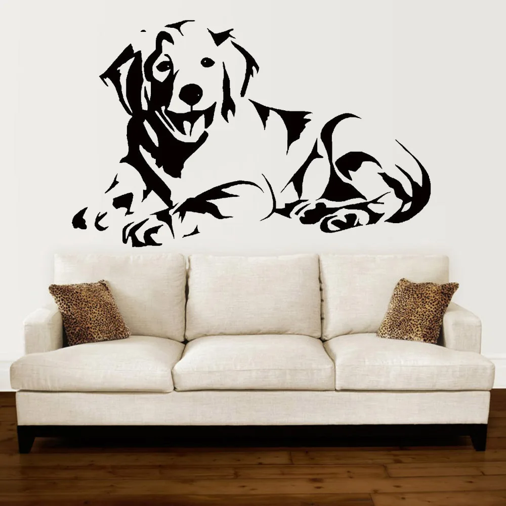 WALL STICKERS Dogs LABRADOR Little Dog Room Kitchen Vinyl Decal Mural Sticker 