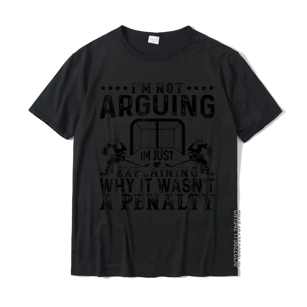 EuropeCasual Short Sleeve T Shirt Labor Day Dominant O Neck 100% Cotton Tops Shirt Men Tshirts Casual Top Quality Hockey Player Arguing Gift Funny Hockey T-Shirt__26289 black