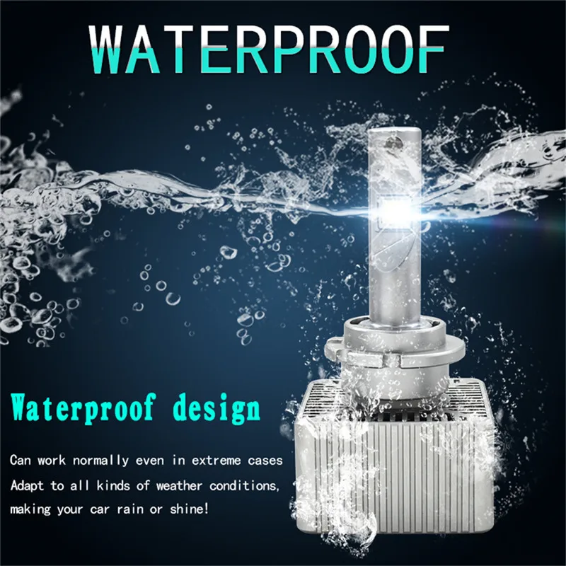 HIDLT New 12V24V Auto Car LED Headlight Bulbs 70W 7600LM D1S D2S D3S D4S D5S 6000K White Lamp Plug and Play Waterproof Car Styling (9)