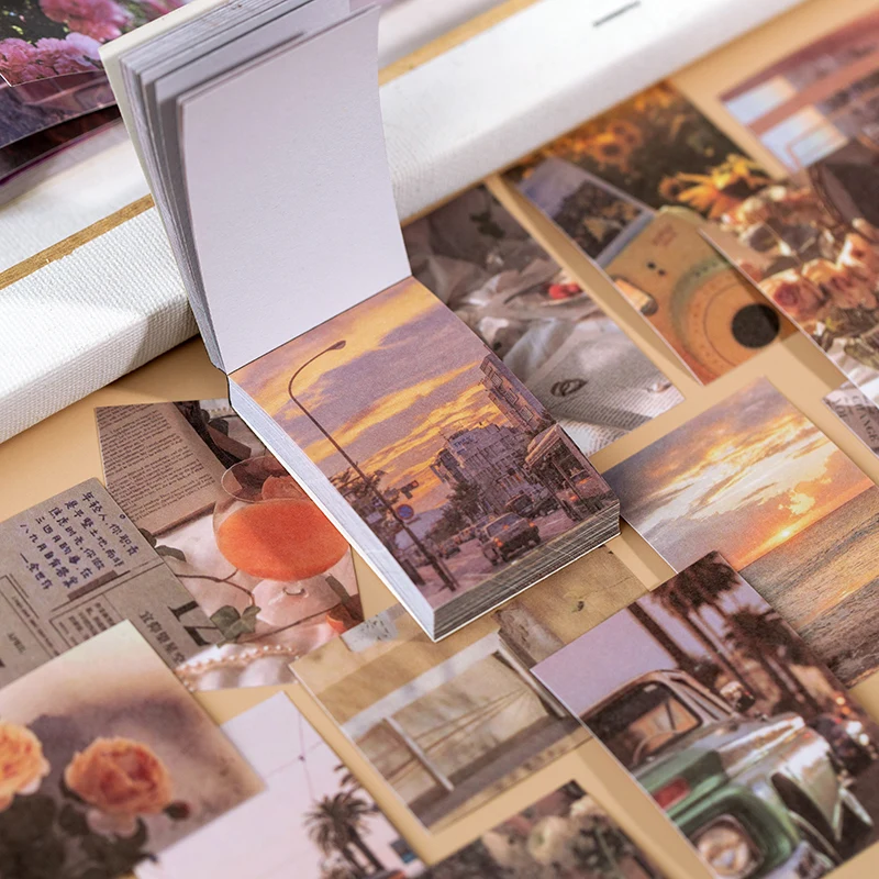 Warm 50pcs/lot INS Natural Scenery Stationery Stickers Aesthetic Travel Book Cute Craft Diary Ablum Bullet Journal Scrapbooking