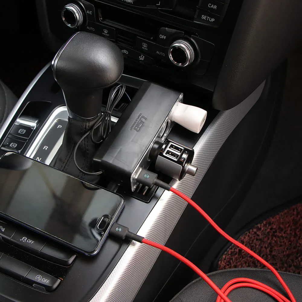 Многофункциональный от 1 до 3 автомобильного прикуривателя Разветвитель концентратор гнездо с адаптер зарядного устройства USB конверсионное зарядное устройство Зажигалка Разъем
