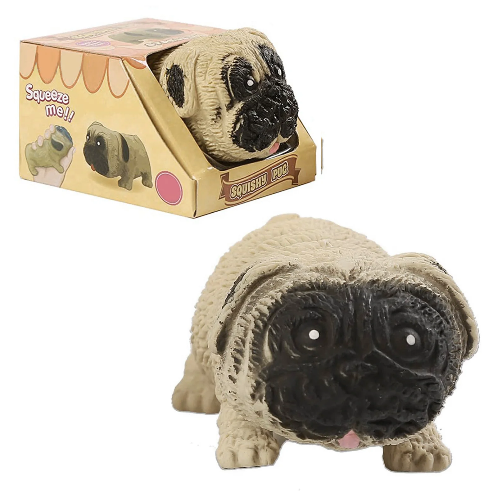 Squeezable Shapi Dog Shaped Decompression Toy Rubber Animal Figure Fidget Toy Sensory Stress Pug Gift Lbv Squeeze Toys Aliexpress