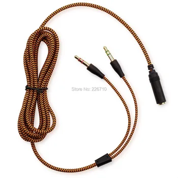 

1 minute 2-in-1 headphone patch cord for computer headphone microphone extension cable