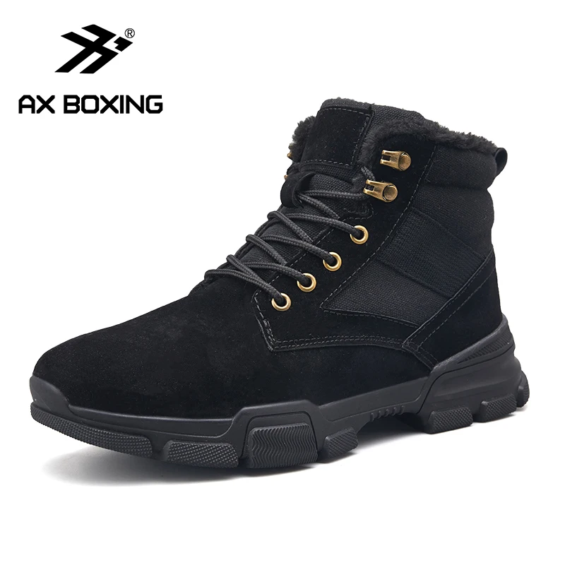 AX BOXING/ мужские зимние ботинки; ботильоны; высококачественные мужские уличные рабочие ботинки; большие размеры 44