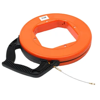 

30m Reel Puller Non-Conductive Tip Pulling Wire Cable Fiberglass Fish Tape Portable Fishing Tool Equipment Electrical Rodder