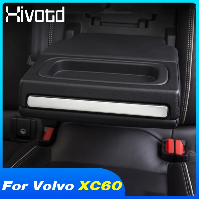 

Hivotd Car Rear Seat Cup Holder Cover Trim Panel Frame Stickers Decoration Accessories Auto Styling Parts For Volvo XC60 2020