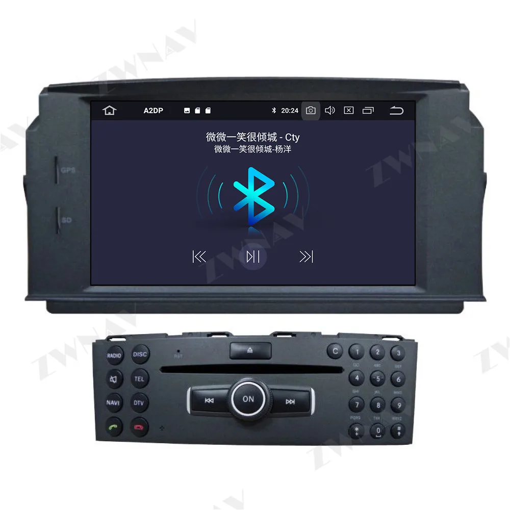 64GB DSP Carplay For MERCEDES BENZ C Class C180 C200 C230 W204 Android 10 Screen GPS Navi Audio Stereo Radio Recorder Head Unit