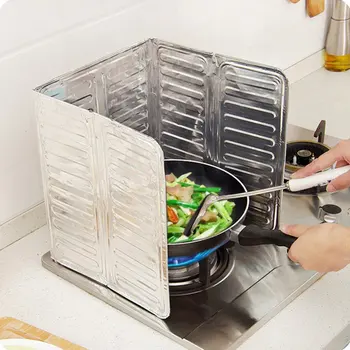 

Kitchen cooking frying oil splashing protection gas stove oil removal rust plate kitchen guard stove splash plate skillet parts