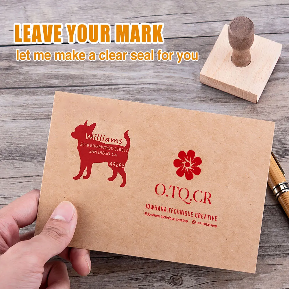Stamp Wood Personalized, Custom Wood Rubber Stamps