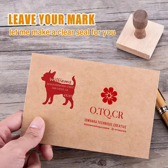 Personalized Wedding Stamp Wood Weddding Seal Stamp Custom Logo For Invitation Party 1