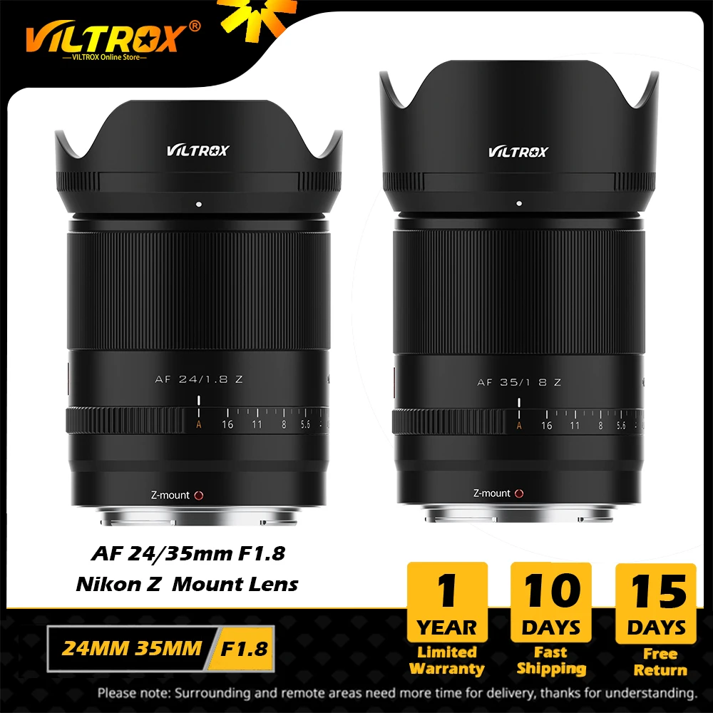 Viltrox 24Mm 35Mm 50Mm F1.8 Messa A Fuoco Automatica Full Frame Obiettivo Grandangolare Prime Apertura Grande Per Nikon Z Mount Obiettivo Nikon Obiett