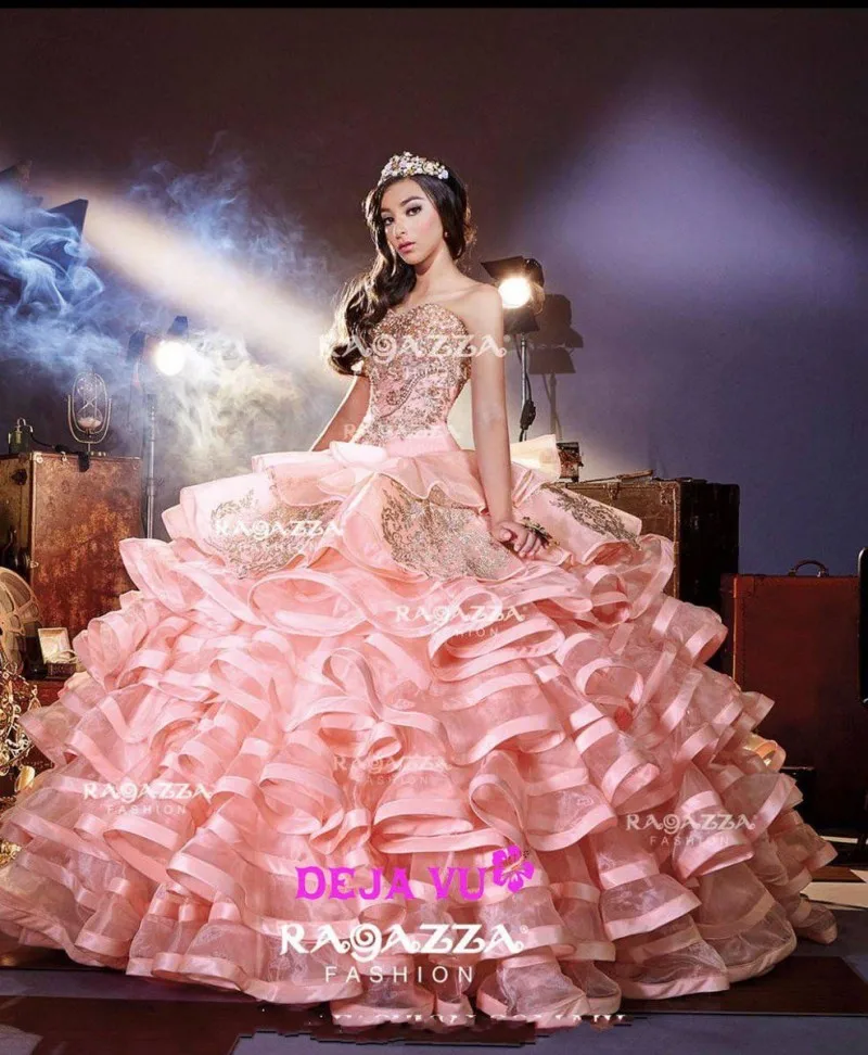Потрясающее розовое милое платье Quinceanera из 16 двух предметов кружевная юбка с