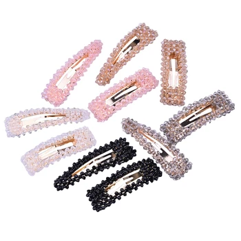 

Crystal Hair Clips Fashion Hair Barrettes Decorative Bling Hairpins For Wedding Bridal Bridesmaid Handmade Rhinestone Clips Ha