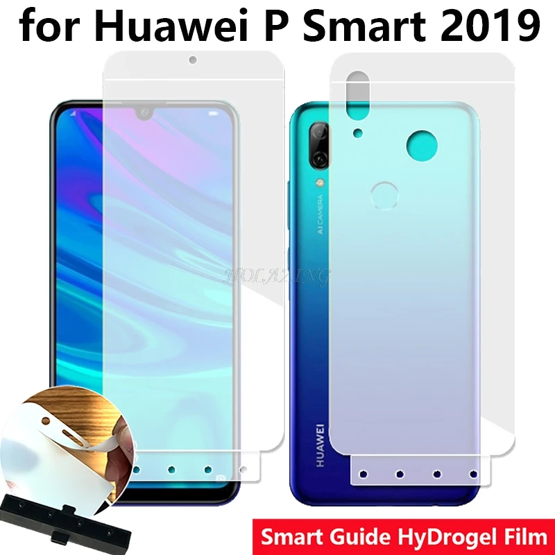 

Smart Guide Tool Soft AUTO Fixed Hydrogel Film Full Screen Protector for Huawei Y9 2019 Optional Front & Back