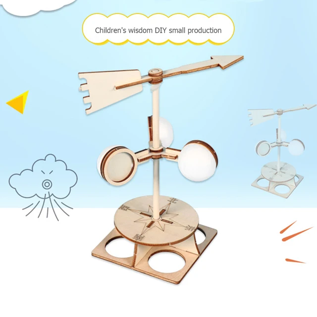 Students DIY Wind Vane Model Kit Develop Children Curiosity Creativity Direction Science Experiment Educational Toys 1