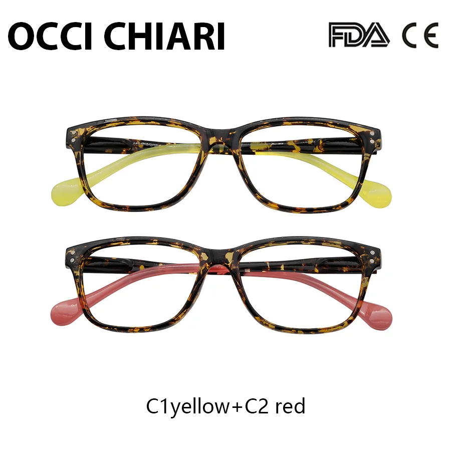 C1yellow C2red OCCI CHIARI, 2 упаковки, анти-синие блокирующие очки для чтения, женские многофокальные прогрессивные очки+ 1,0+ 1,5+ 2,0+ 2,5+ 3,0+ 3,5 подарок для мамы - Цвет оправы: C1yellow C2red