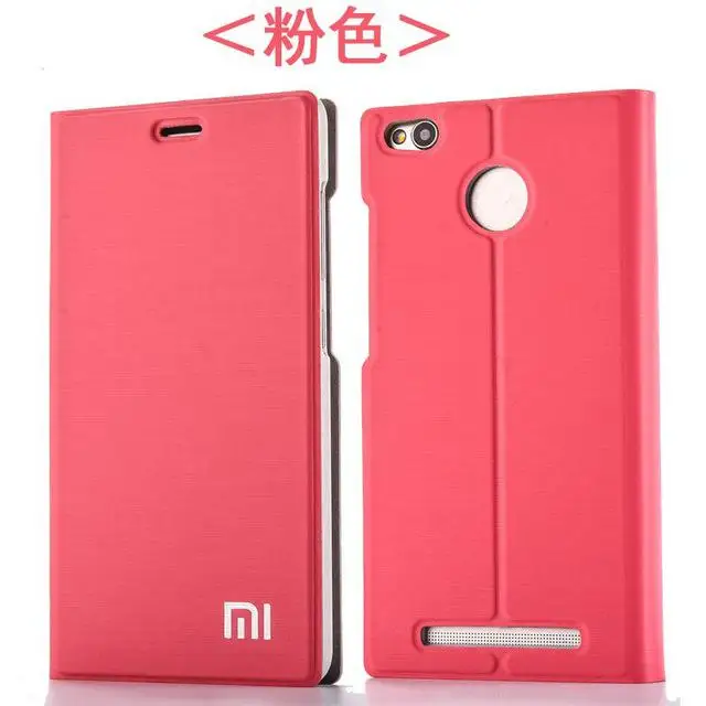 Для Xiaomi Redmi 3/3 S/3X Роскошный тонкий стиль Флип кожаный чехол для Xiaomi Redmi 3s Redmi 3x Redmi 3 Чехол - Цвет: pink