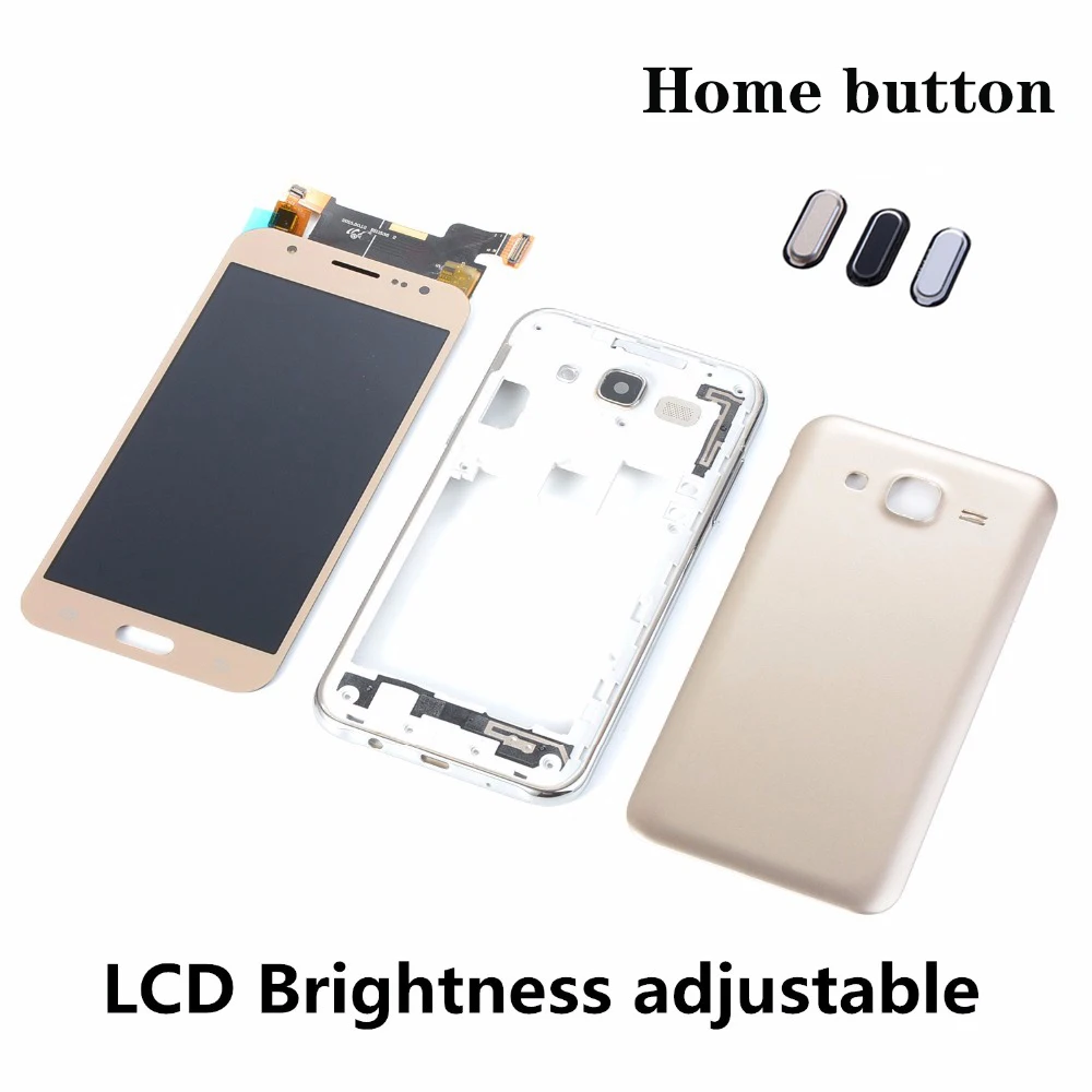 Для Samsung Galaxy J5 2015 J500F J500H J500FN LCD сенсорный экран дигитайзер дисплей + корпус средняя