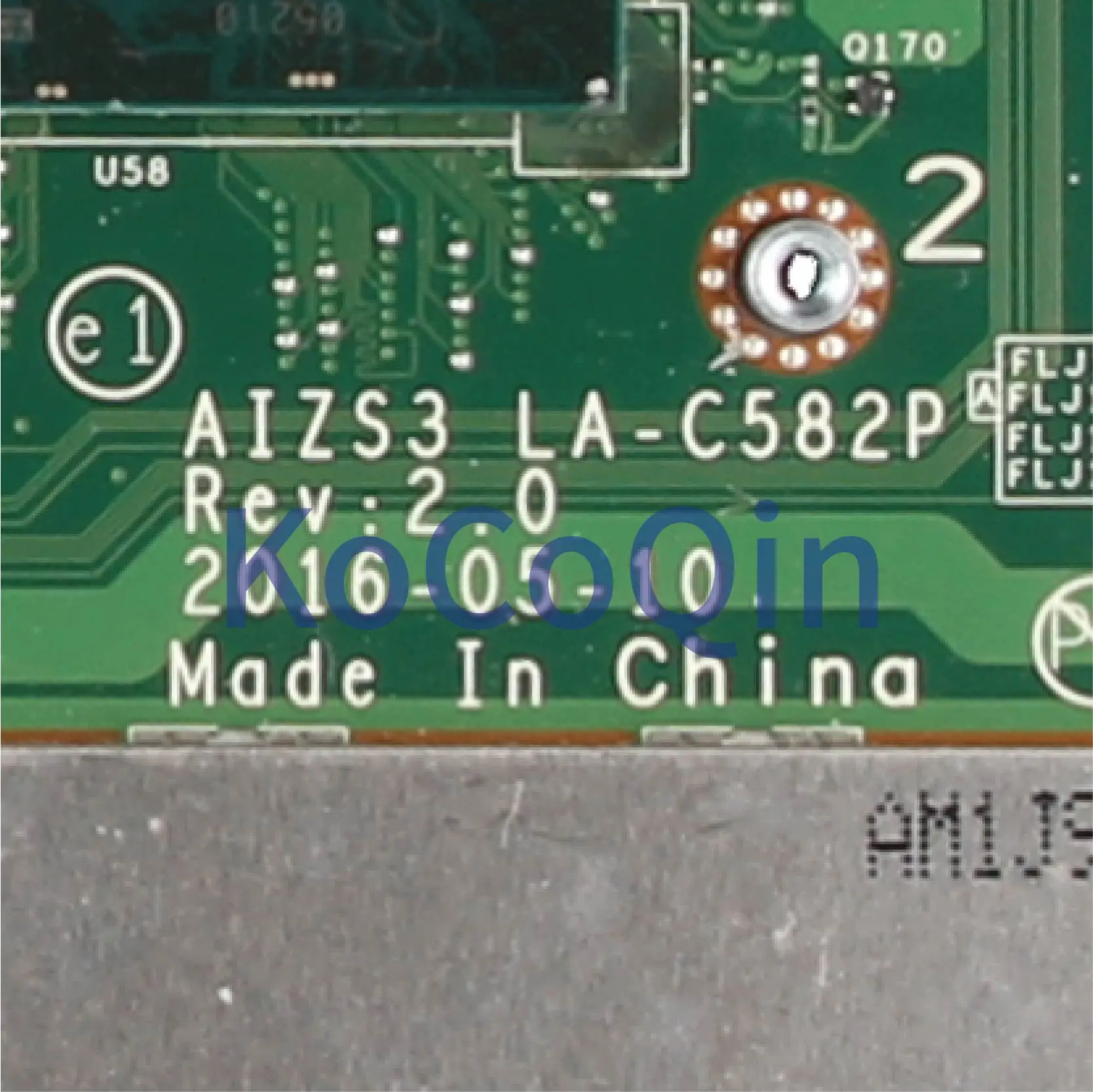 New  KoCoQin Laptop motherboard For LENOVO Thinkpad YOGA 260 SR2F0 i5-6300U Mainboard AIZS3 LA-C582P