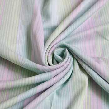 

100cm*145cm Ombre Stripe Rayon Fabric Soft Elastic Viscose fabric for Dress Kids Rainbow